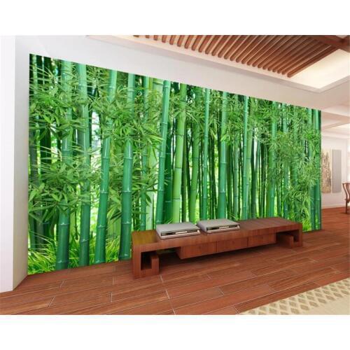Custom wallpaper mural green bamboo landscape living room bedroom sofa TV background walls home decoration photo 3d wallpaper