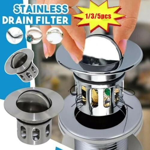 Newly Universal Wash Basin Bounce Drainer Filter Anti-Clogging Bathroom Sink Drainer Household FIF66