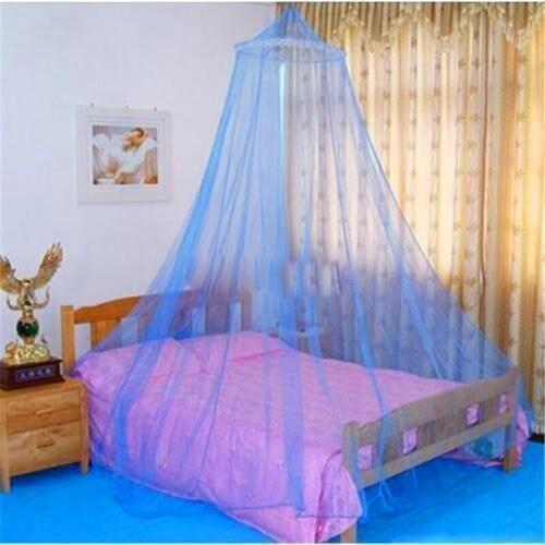 Solid Color Mosquito Net Home Lace Single-Door Palace Safe Fly Insect Protection King Size Canopy Bed Mosquito Net