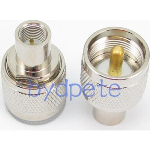 Wholesale FME male plug to PL-259 PL259 UHF male plug Straight RF coaxial connector converter Adapter