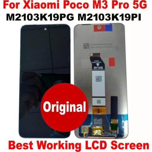 Original Best Sensor For Xiaomi Poco M3 Pro 5G LCD Display Touch Panel Screen Digitizer Assembly 6.5" Mobile Pantalla with Frame