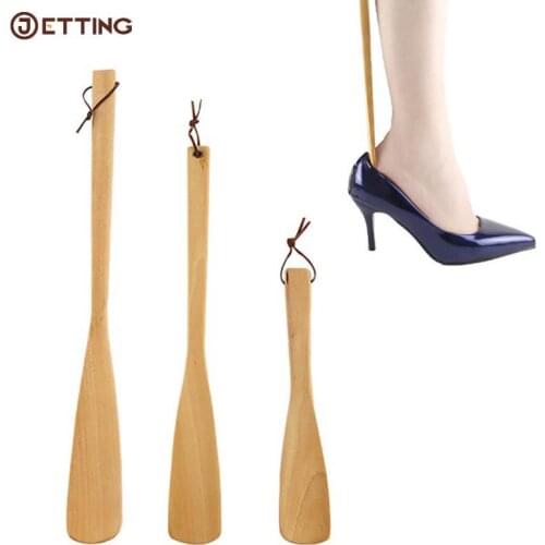 3Size Professional Wooden Shoe Horn Flexible Long Handle Shoehorn Useful Shoe Lifter Shoe Spoon Home Tools