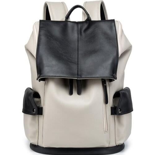 New Fashion Men Backpack Casual Travel Schoolbag Man Large Capacity Teenage Luxury Bag Mochila pu Leather Laptop Backpacks