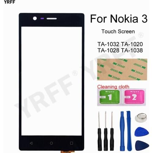 For Nokia 3 Phone Touch Screen Digitizer 5.0'' For Nokia 3 TA-1032 1020 1028 1038 Touch Glass Panel Sensor Replacement Parts