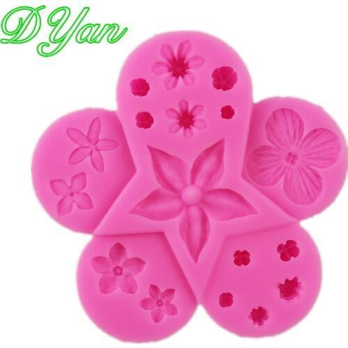 Flower Leaf Silicone Mold DIY Sugarcraft Fondant Cake Decorating Tools Cupcake Chocolate Gumpaste Mould Cake Tools A1737