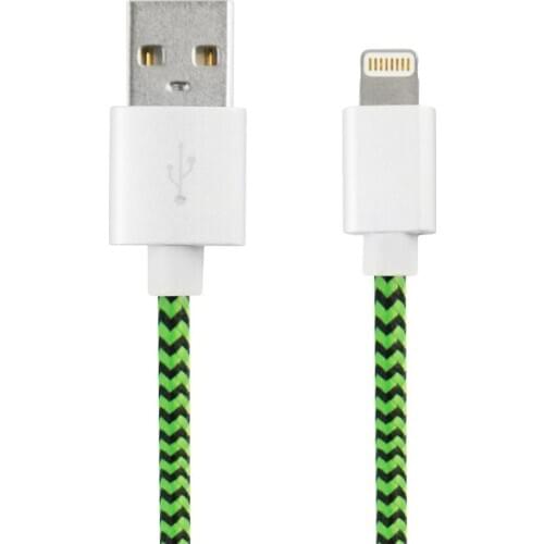 USB to Lightning Cable KSIX Sport 1 m Green Black