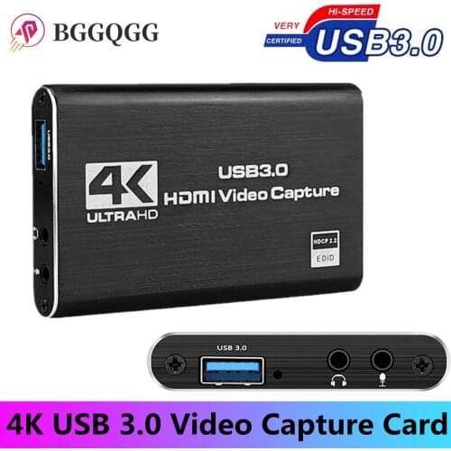 Video Card Capture HDMI Video Capture Card Device PC PS4 Game Live Streaming 4K 1080P HD Board USB 3.0 Grabber Recorder Box