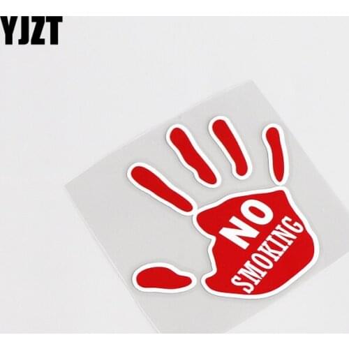 YJZT 10CM*10.3CM Warning Mark No Smoking Car Sticker PVC Decal Decoration 13-0206