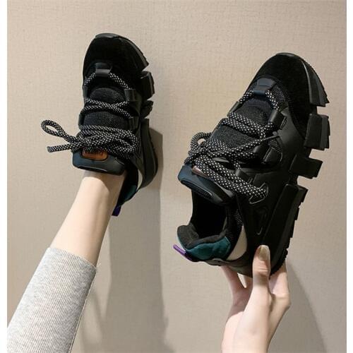 Womens sneakers spring autumn non-slip soles wear-resistant comfortable casual stretch elastic lightweight womens shoes U21-48