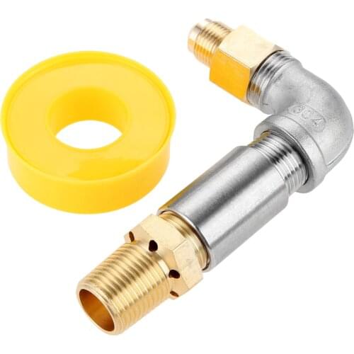 1/2" Air Mixer Valve 90°Elbow Propane Nozzle Sprayer Valve Fits for Propane Gas Fire Pit High Capacity 150000 BTU Steel Brass