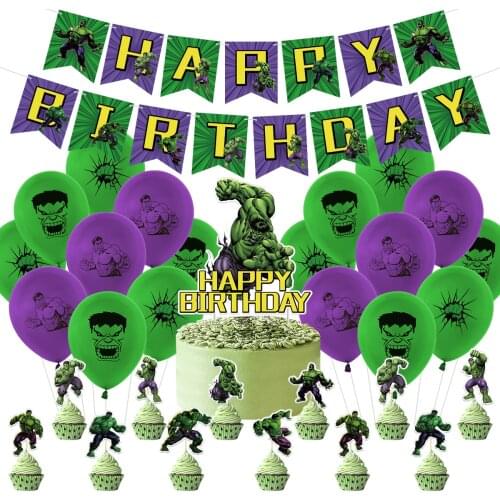 1 Set Super Hero Hulk Theme Balloon Birthday Party Balloons Hulk Party Decorations Baby Shower Boy Girl Kids Favors Toys Gift