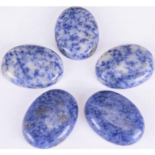 1PC Natural Stone Sodalite Cabochon Beads Oval CAB 13X18mm 30x40mm Semi-precious Stones Fit Handmade Jewelry Women Men J009
