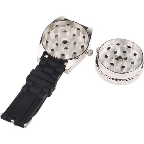 1PC Watch Zinc Alloy Smoke Grinder Portable Electronic Watch Herb Pipe Grass Grinder