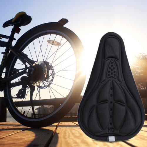 Cycling MTB Bike Bicycle 3D Sponge Saddle Seat Cover Cushion Soft Pad Black Bicycle Bike Parts Accessories