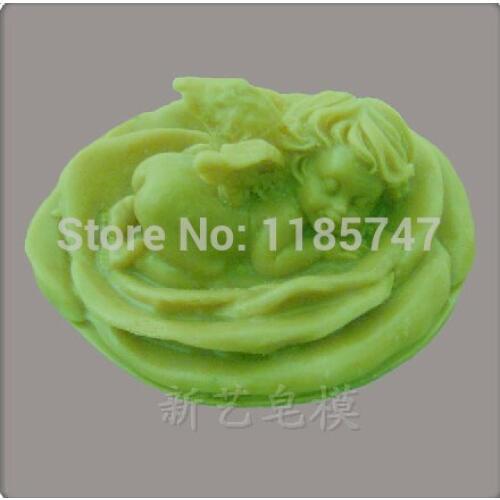 Sleeping Cupid baby 3D silicone mold soap mold silicone chocolate mold cake mold