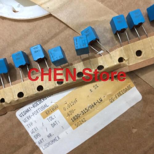 6PCS/10PCS Original Vishay ERO KP1830 0.015uF/63V 5% P5MM blue Polypropylene film capacitor 153/63v Hi-Fi Audio 15NF 63v 153
