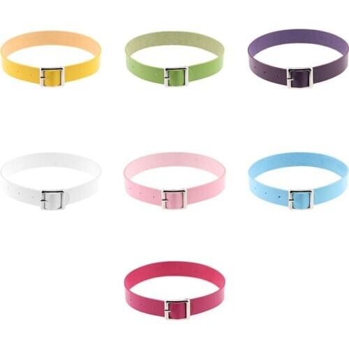 Fake Leather Choker Buckle Simple Adjustable Punk Choker Collar Clavicle Choker Necklace for Women Girls Accessories