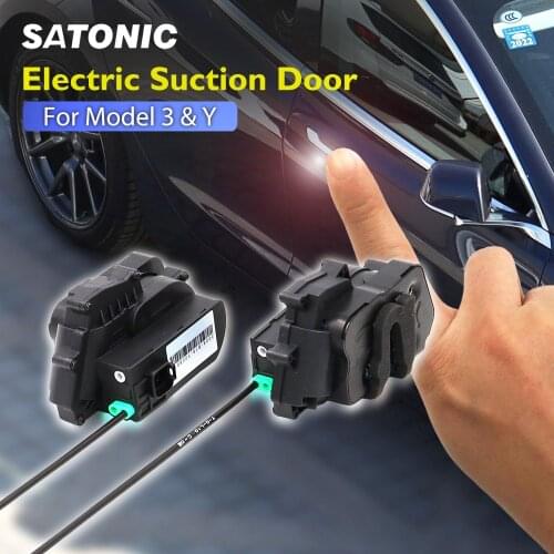 SATONIC 4pcs/sets Digital Electric Suction Door Automatic lock Auto Parts for Tesla Model 3 Model Y Brake Handle