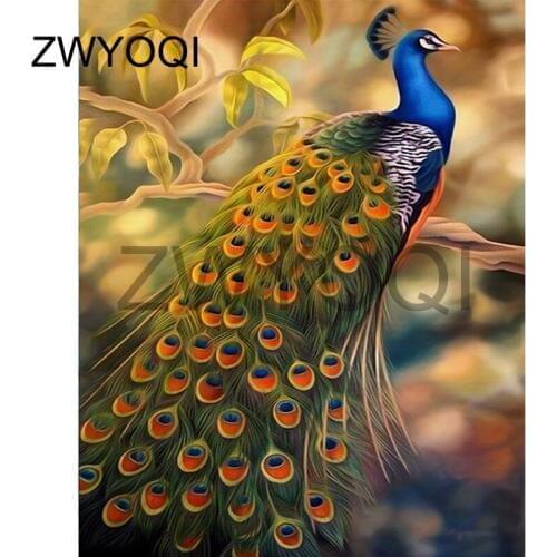 DIY 3D Diamond mosaic peacock Full Square Diamond painting peacock Phoenix Full Round Diamond embroidery Cross stitch peacock