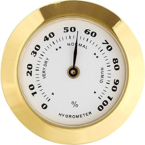 Hygrometer 38mm Moisture Meters Cigar Accessories Tobacco Pointer Hygrometer for Humidor Smoking Humidity Sensitive Gaug