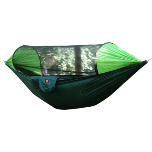 Camping Hammock with Mosquito Net - Single Hammock with Bug Net and Tree Straps & Carabiners, Compression Sack Included