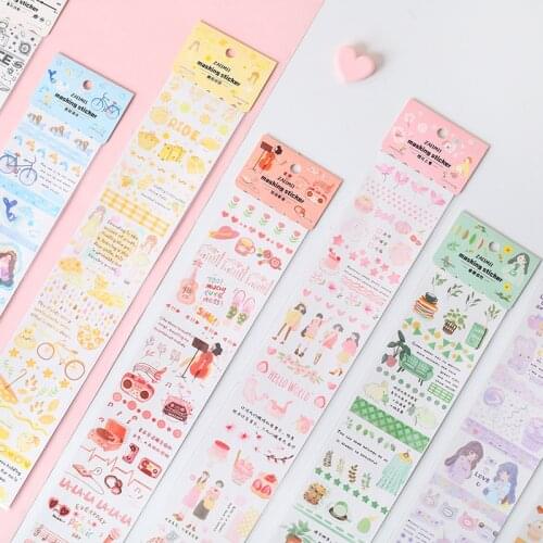 Cute Kawaii Decorative Washi Tape Scrapbooking Masking Tape Diary Stickers Korean Stationery School Supplies 003