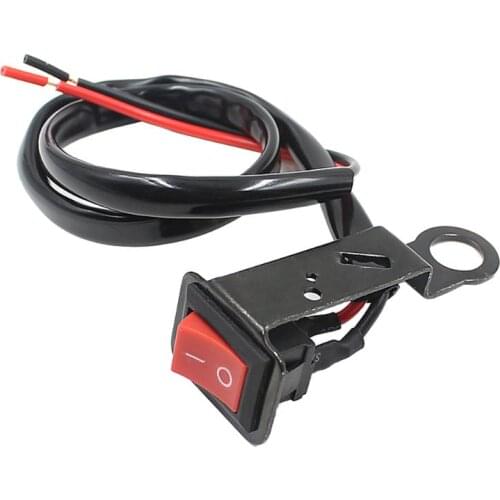 Flameout Motorcycle Switch with Fixed Wiring Harness Fixed on Bracket of Rearview Mirror Motorcycle Handlebar Switches