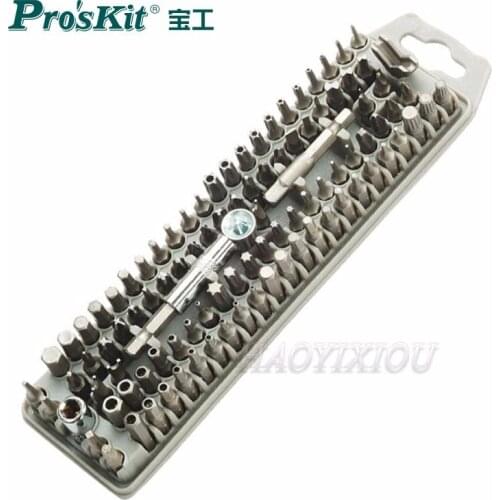 ProsKit 100pcs Assorted Power Bits SD-2310 All in One Set screwdriver exchange bits for DIY ratchet Tool steel bits