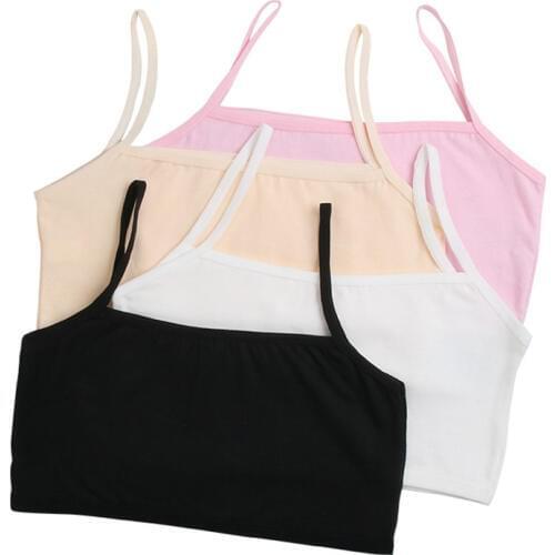 New Kids Underwear Model 100% Cotton Girls Tank Top Candy Color Undershirt Girls Singlet Baby Camisole Bra Tops Sport Undies