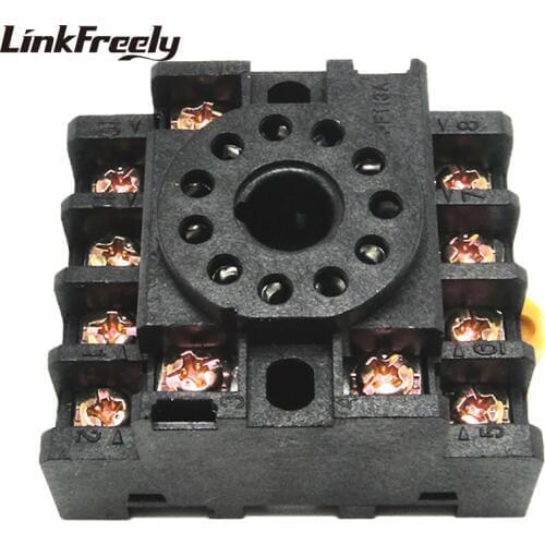 PF113A Relay Socket Base 3NO+3NC 11 Pin Relay Socket Holder Relay Mounting base For JTX-3C JQX-10F/3C MK3P DH48 mini relay