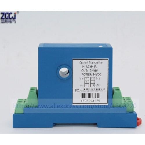 Perforation AC 0-1A Current Transmitter 4-20mA,0-5V ,0-10V output 1A Perforated ac ampere signal transducer