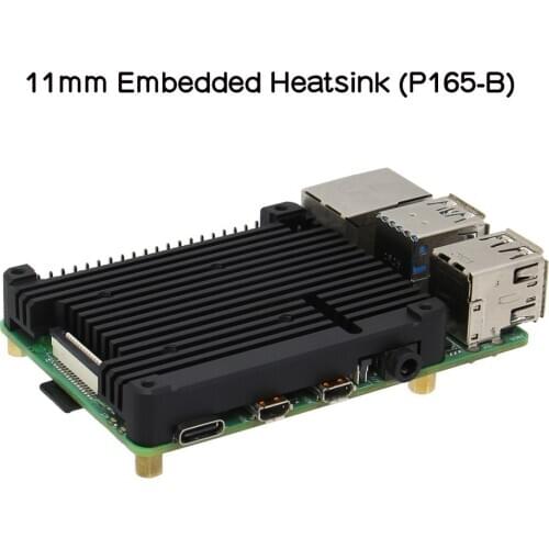 Raspberry Pi 4B 11mm Embedded Heatsink/Radiator P165-B for Raspberry Pi 4 Model B & Pi 4 Expansion Board Support POE Board
