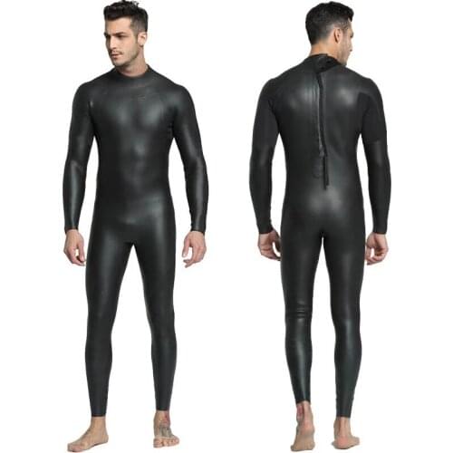 Spearfishing Leather Wetsuit CR + Elastic 3MM neoprene men women One Piece Scuba skin diving suit snorkeling thermal swimwear