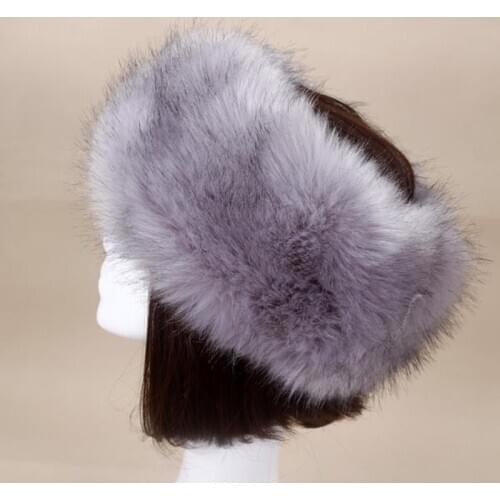 Women Fur Hats Thick Furry Warm Authentic Fox Fur Hat Autumn Winter Russian Thick Bomber Outdoor Earwarmer Ski Empty Top Hat