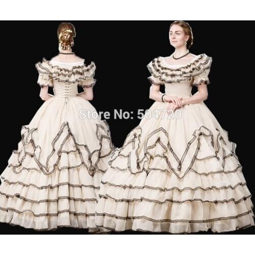 Tailored!NEW Royal 18 Century French Duchess Retro medieval Renaissance Reenactment Theatre Civil war Victorian dress HL-313