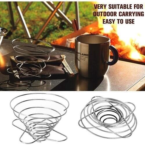 Reusable Stainless Steel Coffee Dripper Reusable Coffee Coffee Coffee Baskets pour Over Dripper Filter Permanent Maker Pape O9D8