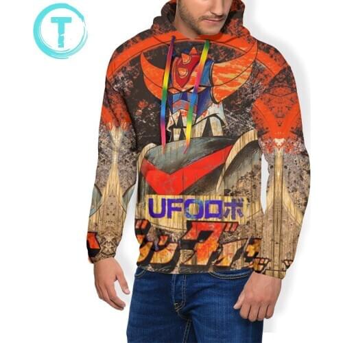 Goldorak Hoodie Goldorak Hoodies White Long Pullover Hoodie Polyester Big Outdoor Mens Autumn Casual Hoodies