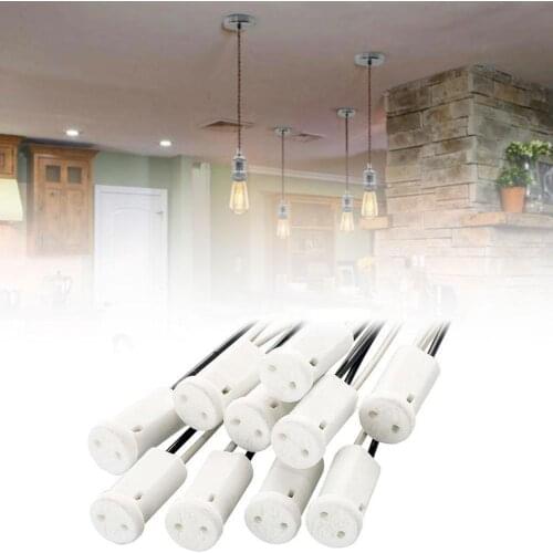 10-50pcs G4 Lamp Socket, 20cm 30cm 50cm 100cm White For LED Halogen GU5.3 220V Crystal MR16 Bulb Lamp G4 Light Holder 12V B R9A7