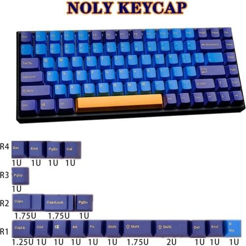 1set Nautilus 123 Keys Double-shot two color font PBT keycap For mechanical keyboard Cherry MX switch Keycaps