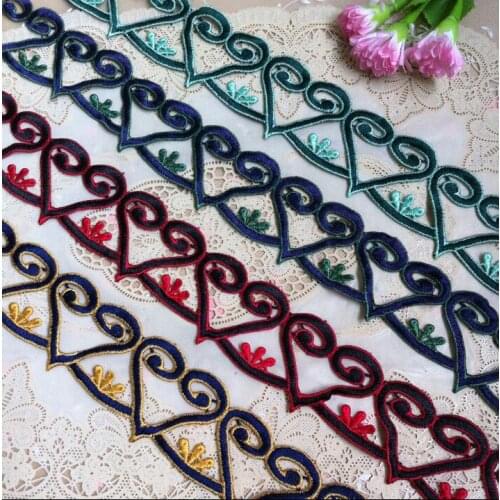 2 Meters/lot Vintage Style 4 Colors Lace Trimmings Embroidered Sewing Lace Trim Ribbon