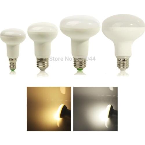 30 Pcs R50 R63 R80 R90 Light 7W/10W/14W/15W E27 LED Bulb Cool/Warm White 85~265V Dimmable High Bright SpotLight Wholesale