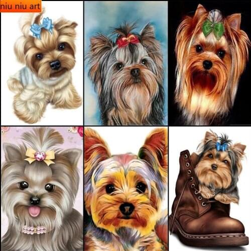 5D DIY Dog Animal Full Diamond Embroidery Diamond Painting Diamond Inlaid Diamond Mosaic Cross Stitch Kits Room Decoration