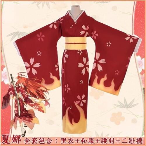 Anime Shana Cosplay Shakugan no Shana Costume Red Uniforms Cosplay Kimono Halloween Fancy Costumes