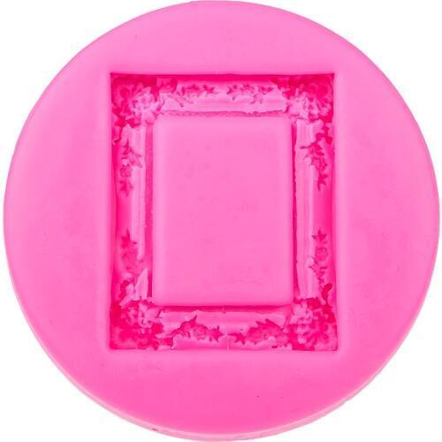 Big Retro frame Silicone Mold chocolate Fondant moulds baking DIY party cake Decorating Tools F0484