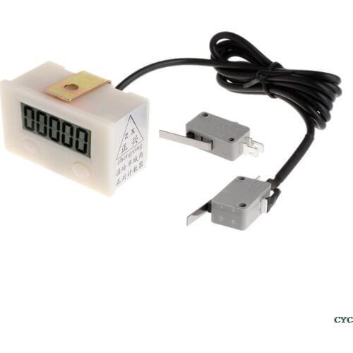 Digital 5 Digit LCD Electronic Punch Counter With Microswitch Reset&Pause Button