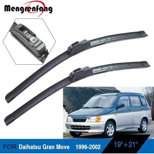 For Daihatsu Gran Move Car Front Windscreen Wiper Blades Soft Rubber Wiper J Hook Arms 1996 1997 1998 1999 2000 2001 2002