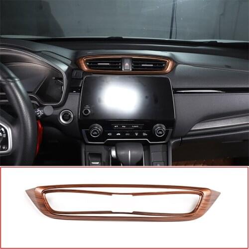 For Honda CR-V 2017-21 ABS Peach wood grain Car Central Control Air Conditioning Air Outlet Frame Decorative Sticker Accessories