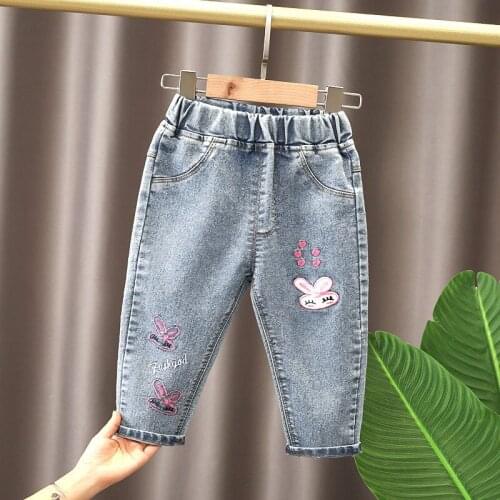 Toddler Girl Jeans Casual Pants Jeans Spring Autumn Summer Kids Denim Pant Lace Children Trousers Clothing
