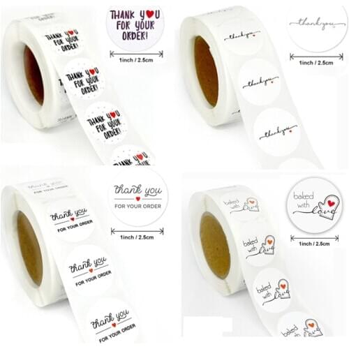 "THANK You For Your Order"Sticker For Envelope Sealing Labels Sticker Black Red Pink White Sticker Wedding Gift Supply 500pcs