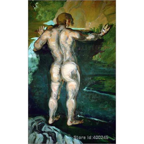 Le baigneur au rocher arts by Paul Cezanne Paintings on canvas hand painted High quality
